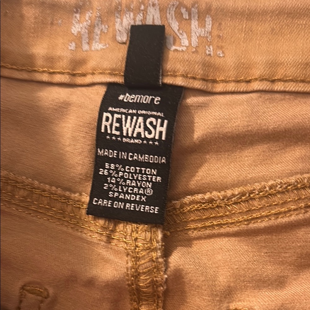 Rewash Tan Button-Front Pants - Picture 4 of 5